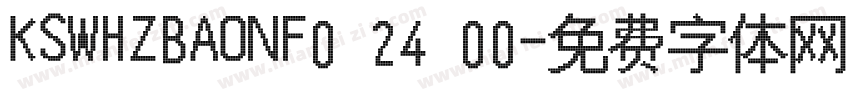 KSWHZBAONF0 24 00字体转换